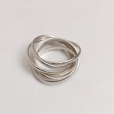 6 band entwined ring