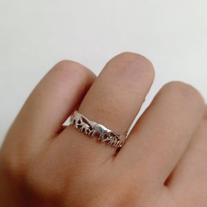 Elephant family ring