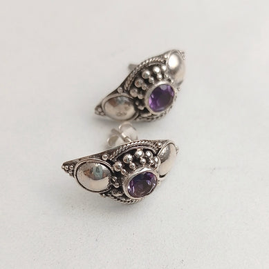 Fine Amethyst studs