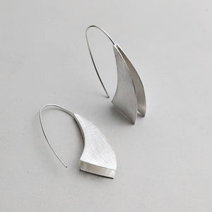 Contemporary silver earrings