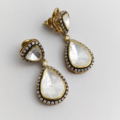 Polki drop earrings