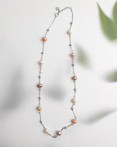 Pink pearl neckalce