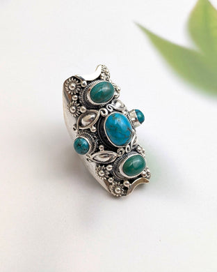 Statement turquiose ring