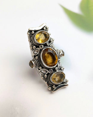 Statement citrine ring