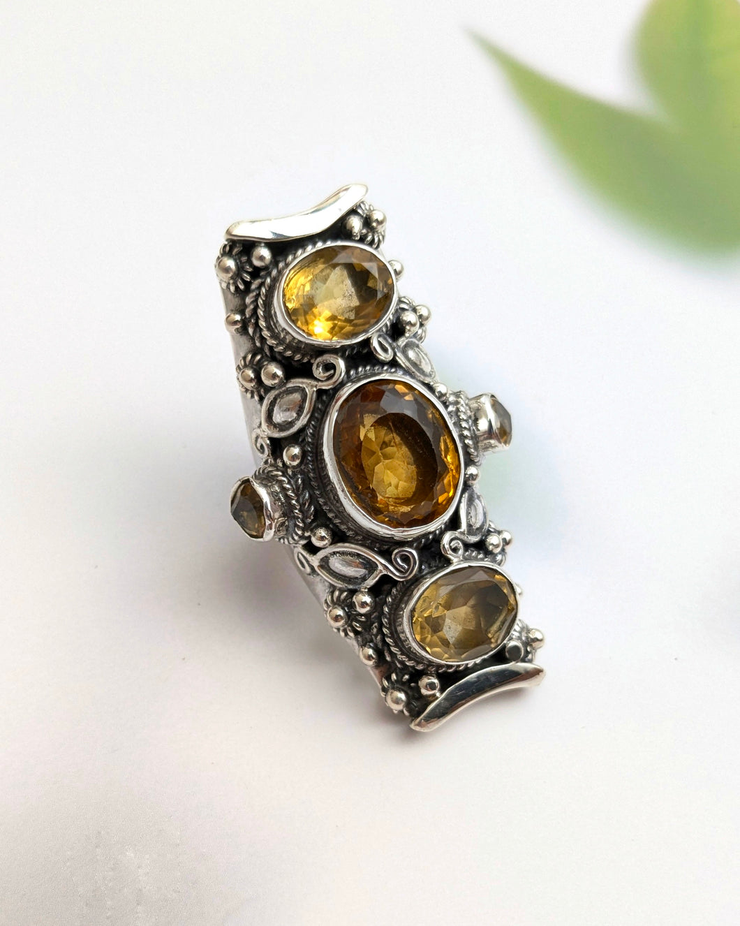 Statement citrine ring
