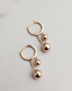Silver Rose gold danglers