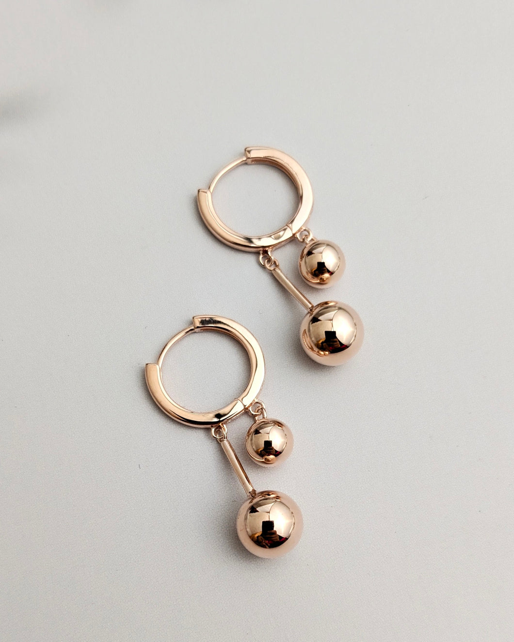 Silver Rose gold danglers