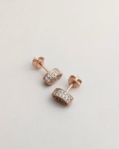 Marquis shaped stud earrings