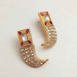 Contemporary kundan earrings