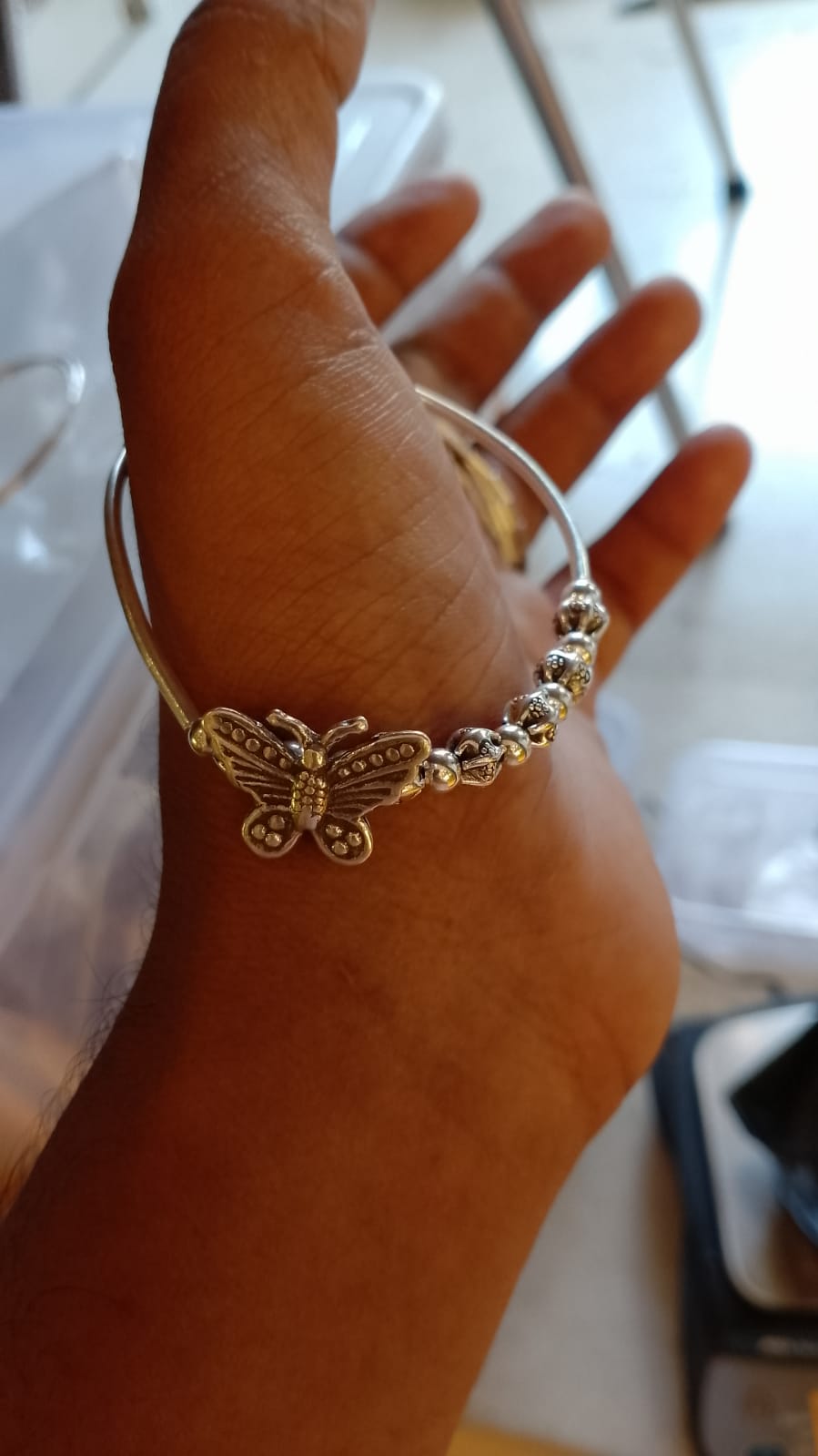 Silver Bangle Bracelet with Charms | Bangle Charm Bracelet