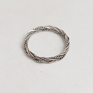 Fine braided ring
