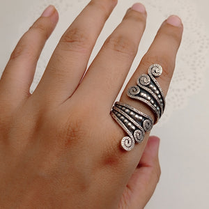 Oceanic silver ring