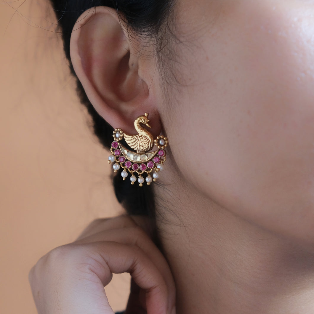KUNDAN BIRD EARRINGS