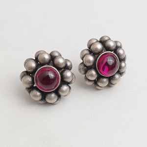 Red stone studs
