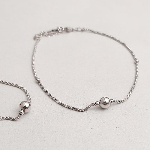 Italian chain bead anklet