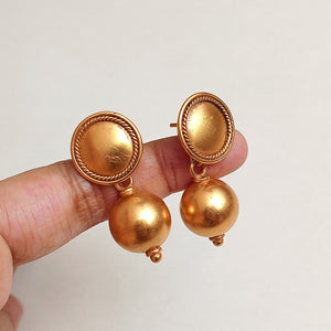 SILVER GOLD PLATED BALL EARRINGS