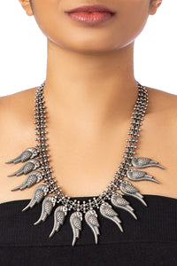 PEACOCK SILVER NECKALCE