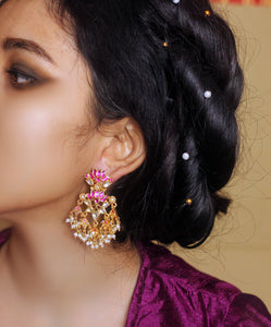 SILVER GOLD PLATED EARRINGS