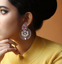 SILVER KUNDAN EARRINGS