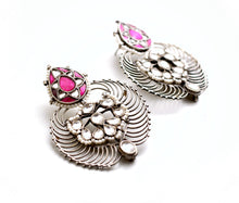 SILVER KUNDAN EARRINGS