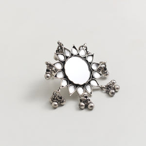 MIRROR RING WITH GHUNGHROOS