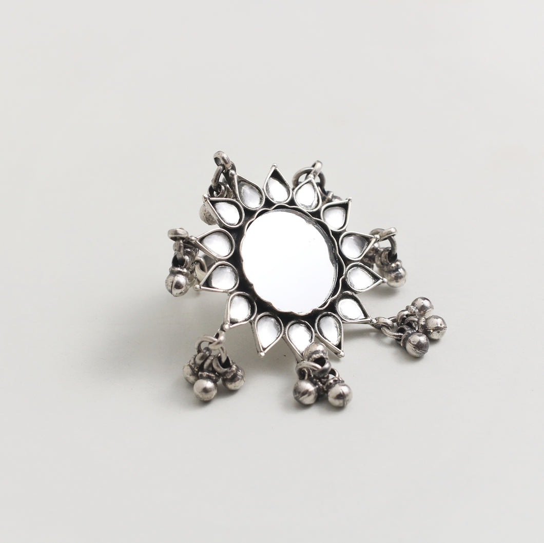 MIRROR RING WITH GHUNGHROOS