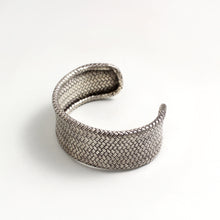 BASKET WEAVE SILVER CUFF