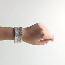 BASKET WEAVE SILVER CUFF