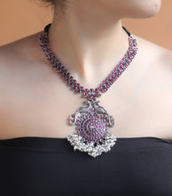 KUNDAN AND RED STONE NECKALCE