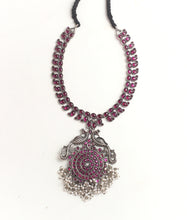 KUNDAN AND RED STONE NECKALCE