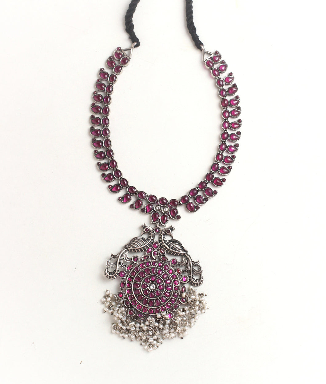 KUNDAN AND RED STONE NECKALCE