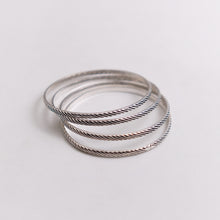 BRAIDED SILVER BANGLES