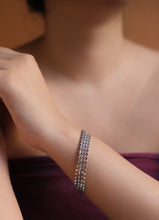 GEOMETRIC DESIGN SILVER BANGLE