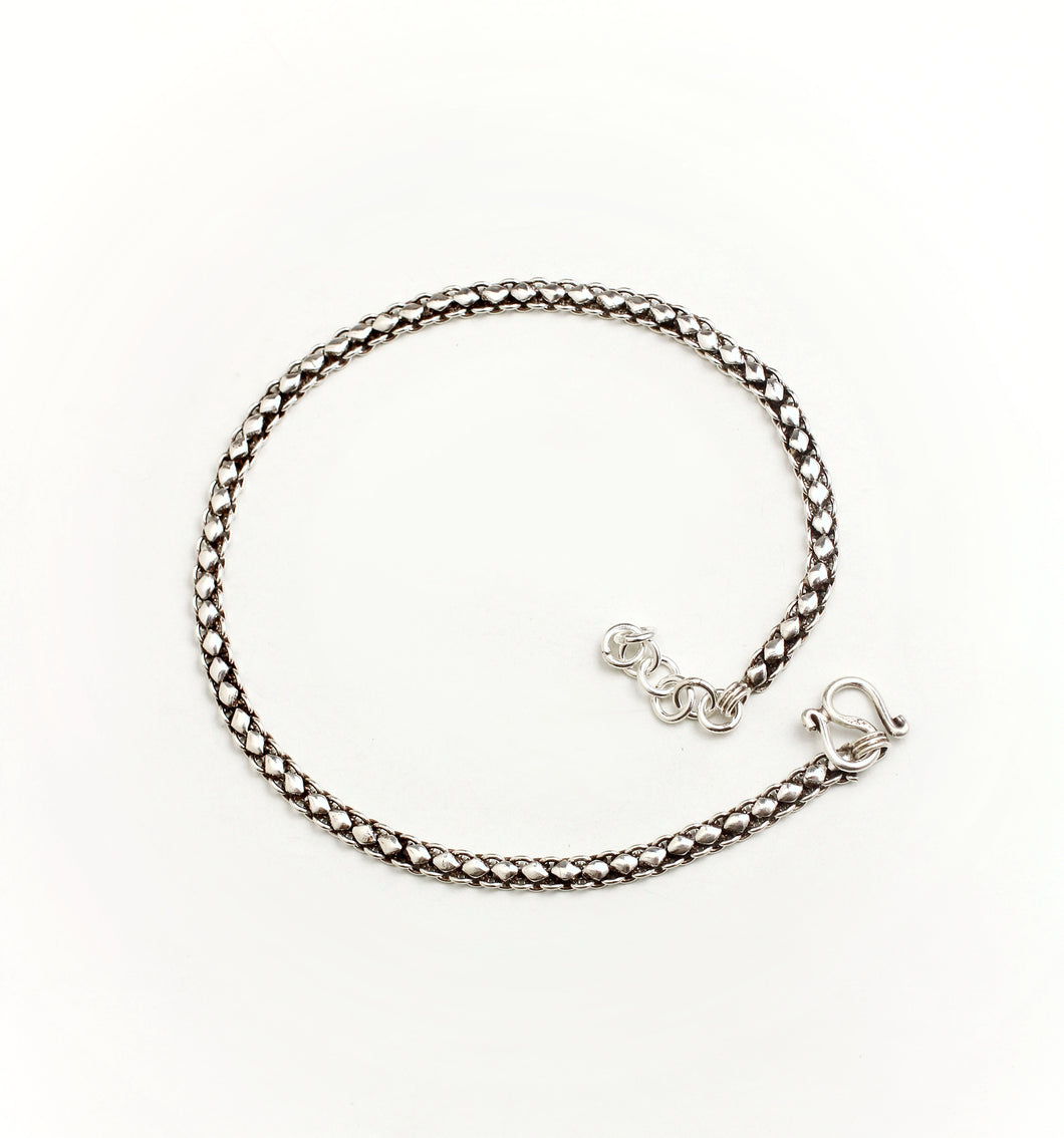 GEOMETRIC SILVER ANKLET