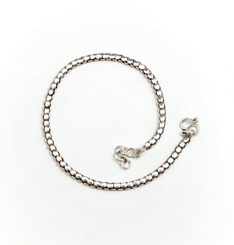 GEOMETRIC SILVER ANKLET
