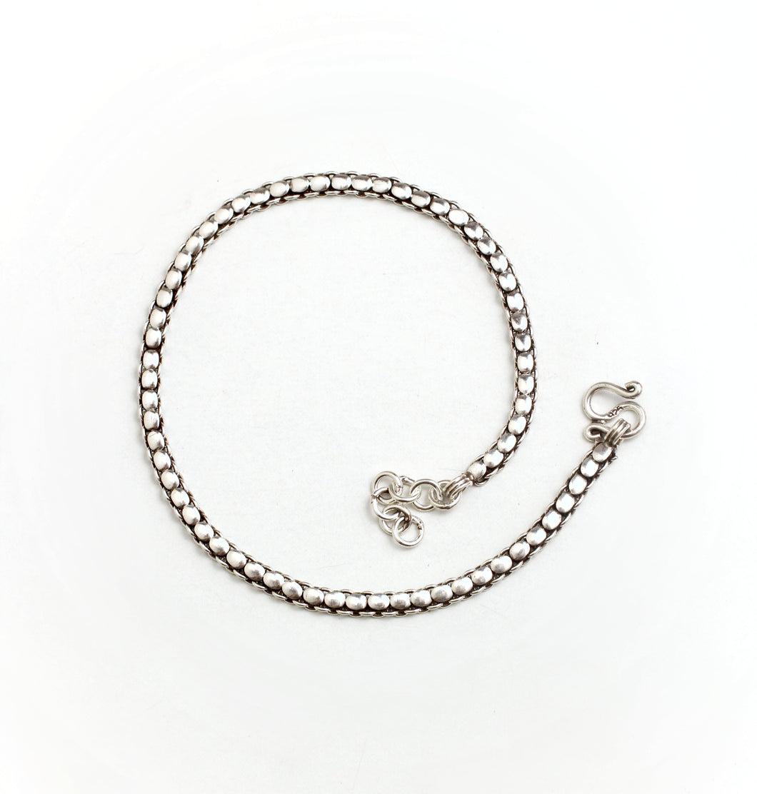 GEOMETRIC SILVER ANKLET