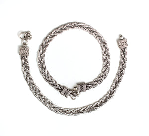 BRAID DESIGN SILVER ANKLET