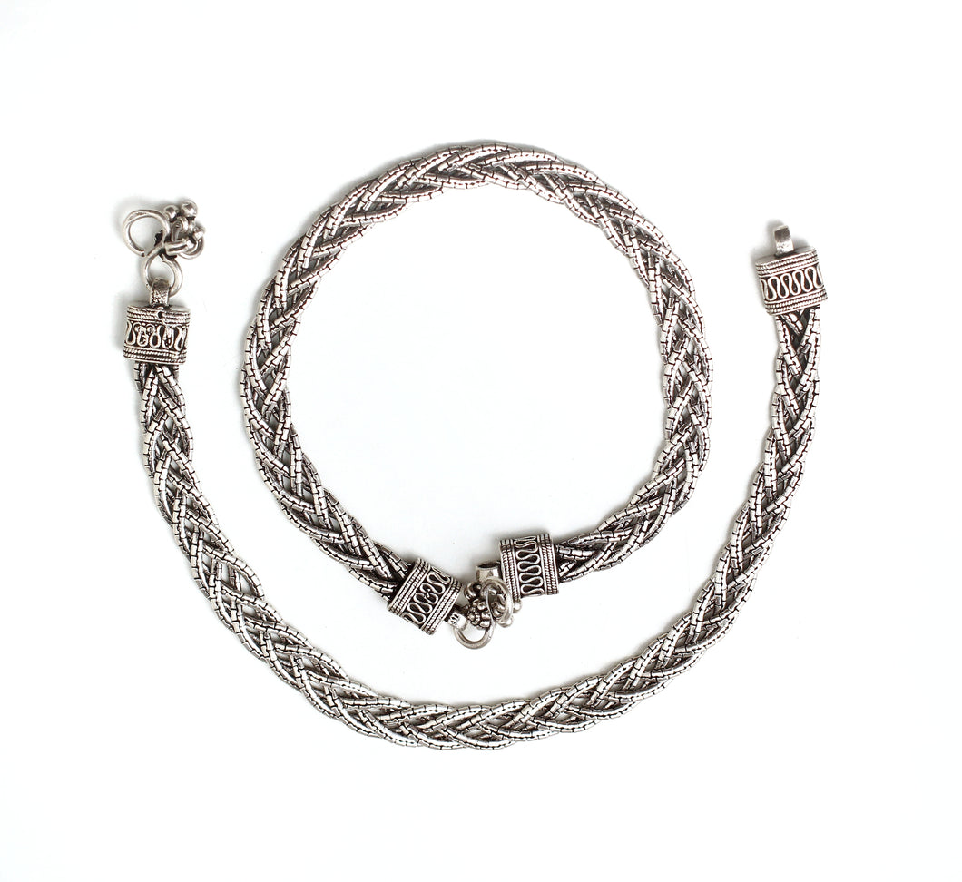 BRAID DESIGN SILVER ANKLET