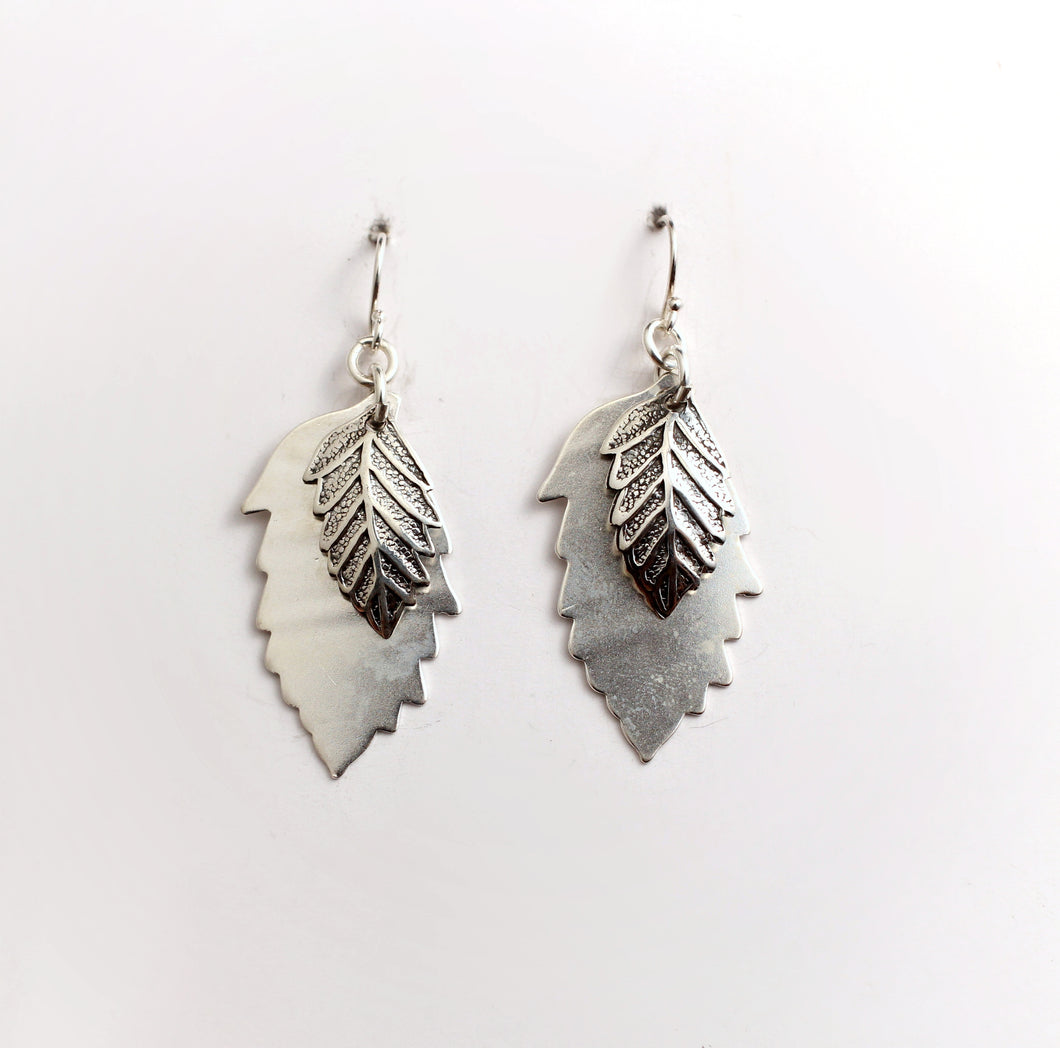 SILVER LEAF EARRINGS