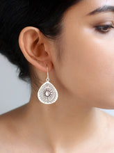 EMBOSSED SILVER EARRINGS