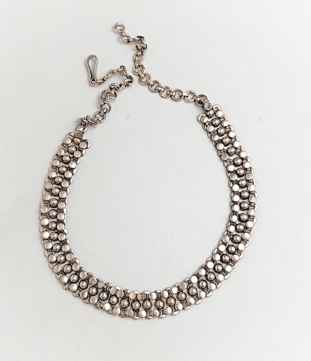 Contemporary silver necklace