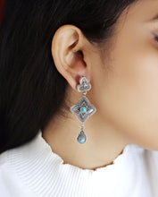SILVER AND TURQUIOSE EARRINGS