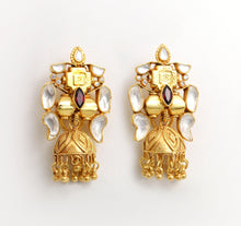 RED AND PINK KUNDAN JHUMKIS
