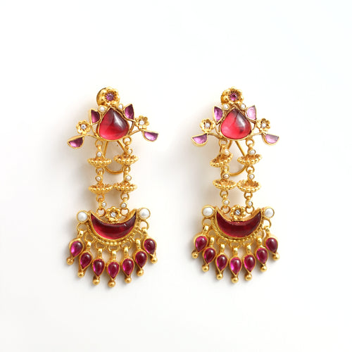 RED KUNDAN CHAND BALIS
