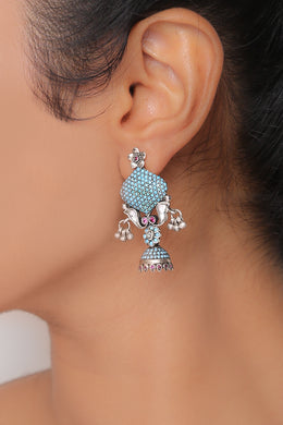 Blue Zircon Earrings