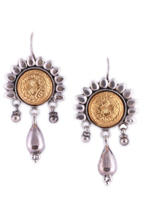 Two Tone Flower Earrings