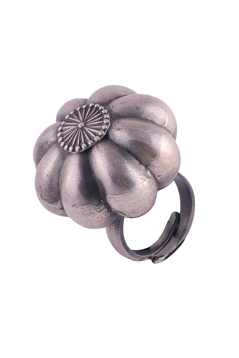 Chunky Flower Ring – Silver Streak Store
