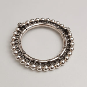Silver ball kada bracelet