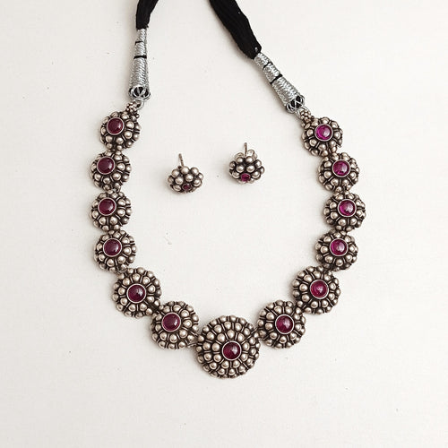 RED STONE NECKLACE SET