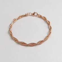 3 LINE ENTWINED ROSE GOLD BRACELET